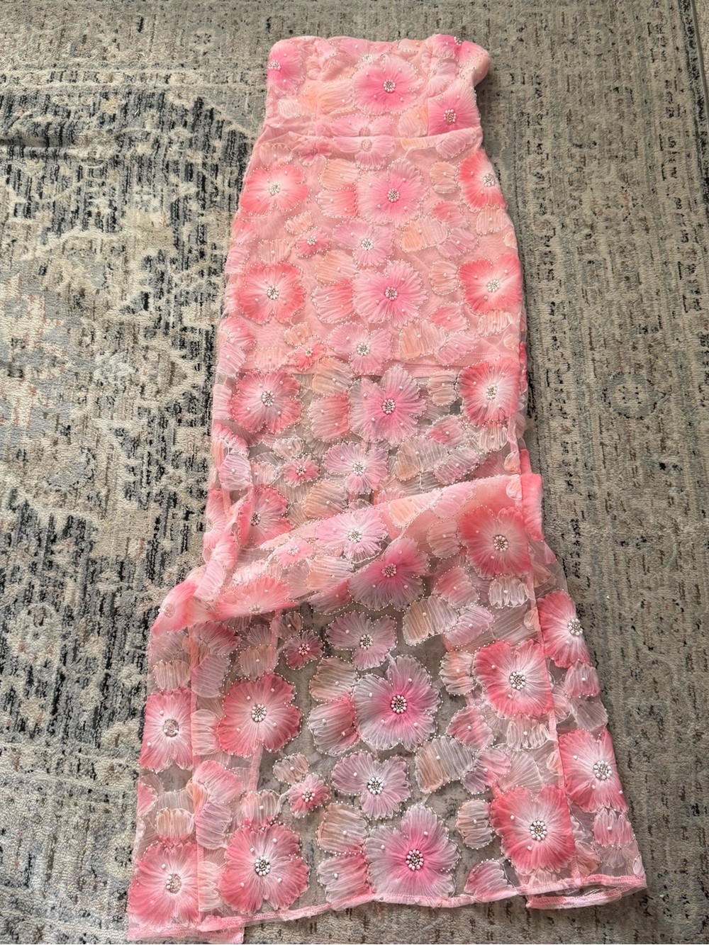 New Showpo Lima Maxi dress 4 pink embellished - Picture 2 of 5